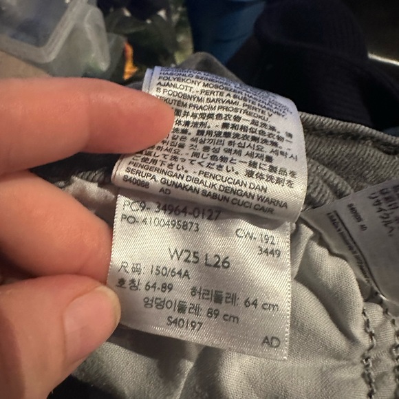 Levi’s Wedgie Straight High Rise Button Fly Comet Grey Jeans Size 25 - Picture 4 of 5